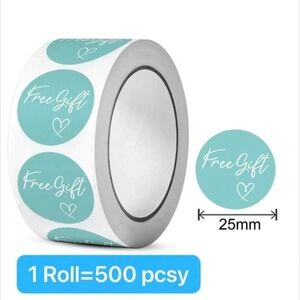 500pcs Thank You Free Gift Stickers Blue